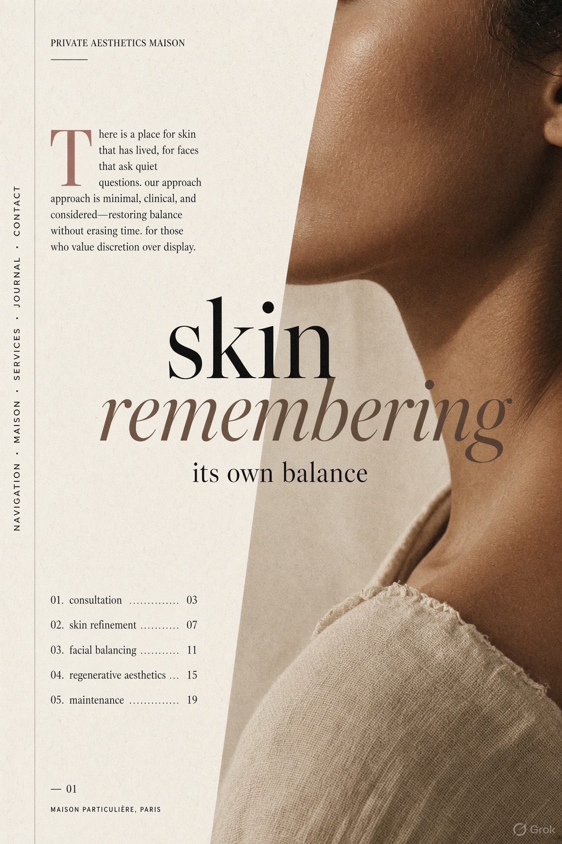 Private Aesthetics Maison - Skin remembering its own balance